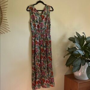 Vibrant Floral Maxi Dress